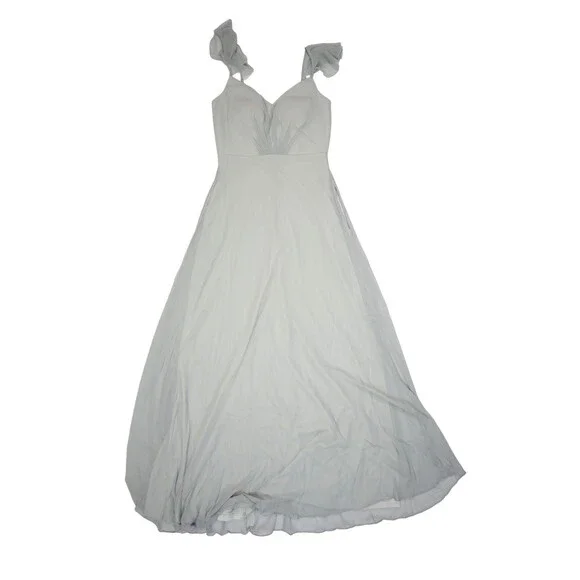Birdy Grey | Dresses | Birdy Grey Dress Womens Extra Small Dove Gray Kae  Bridesmaid Maxi Chiffon Ruffle